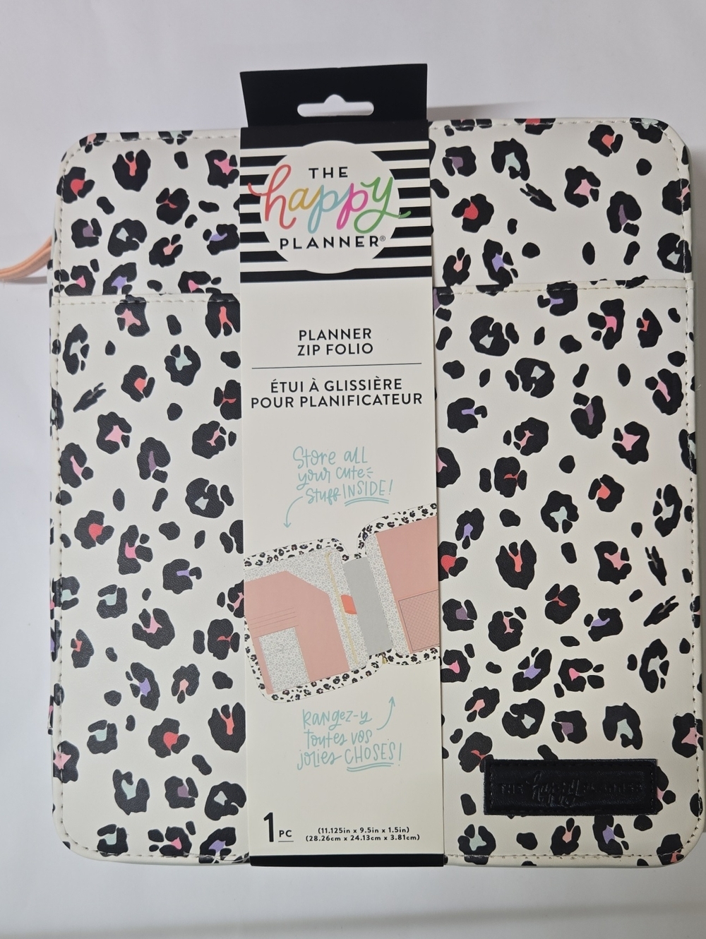 NWT -The Happy Planner Leopard Zip Folio !!